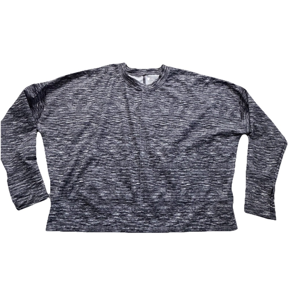 Xs Lou & Grey Crewneck Cropped Sweatshirt Black White Gym Leisure Workout Gym